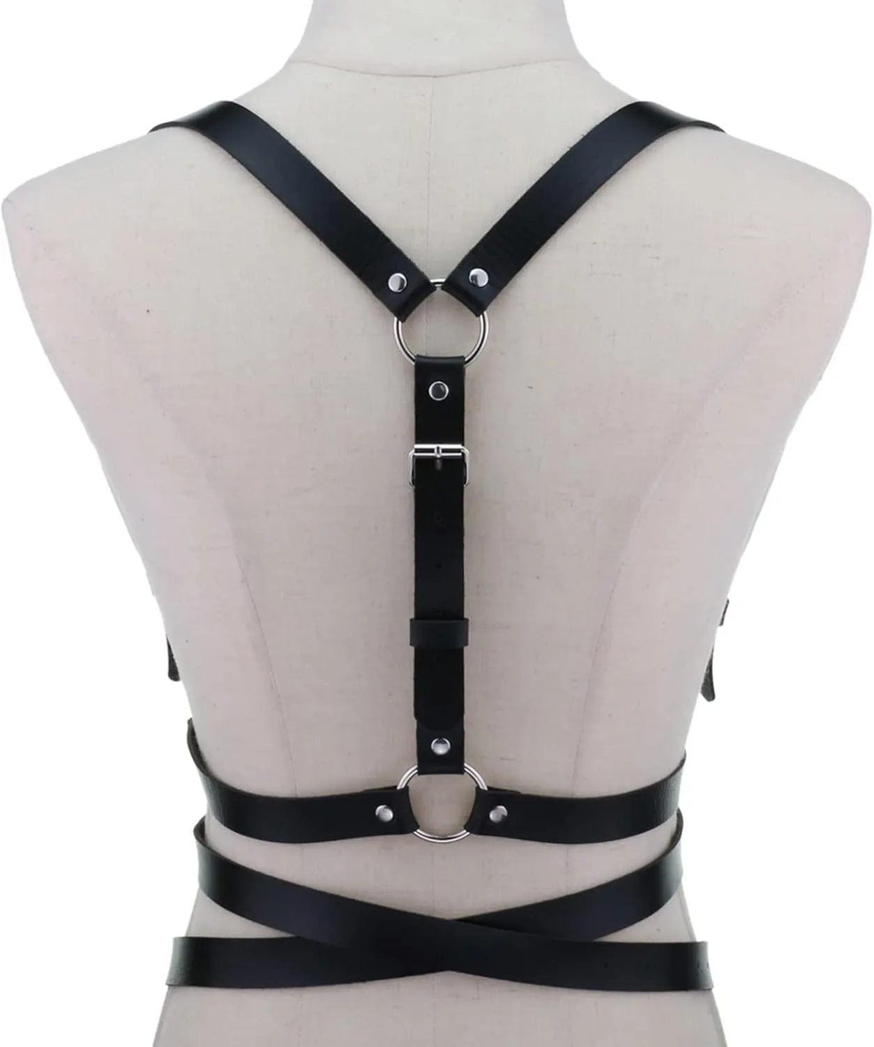 eYLun Women Leather Punk Waist Harness Belt