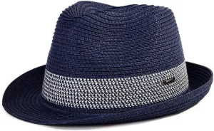 Fancet Packable Straw Fedora Panama Sun Summer Beach Hat Cuban Trilby Men Women 56-67cm