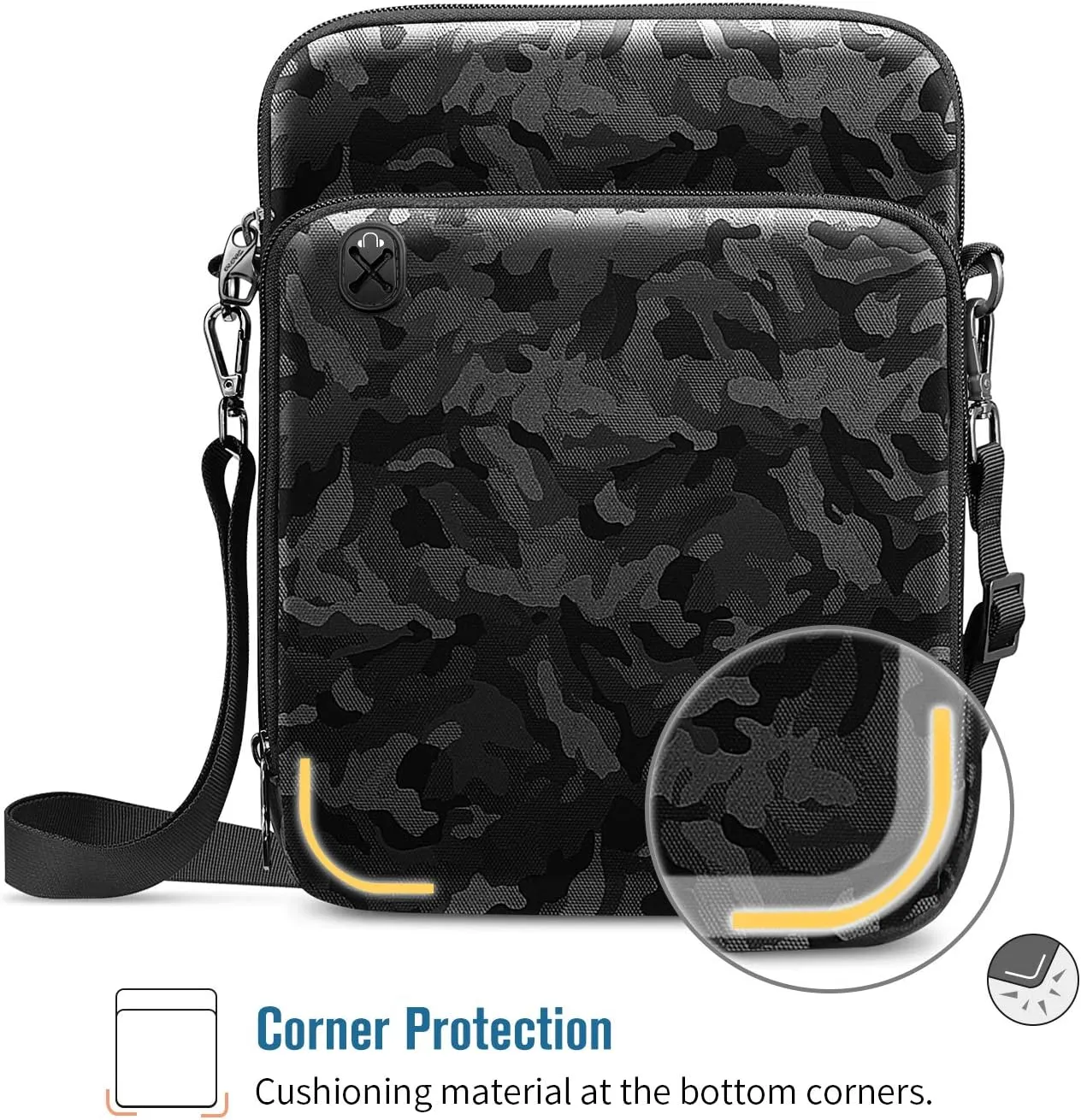 FINTIE 11 Inch Tablet Sleeve Case, Briefcase Shoulder Bag for 11" iPad (A16) 2025, Air M3 M2 2025/2024, 10.9" iPad 10th Gen, 10.9" Air 5/4, Galaxy Tab, Camouflage Black