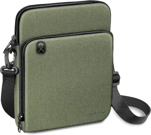FINTIE 11 Inch Tablet Sleeve Case, Briefcase Shoulder Bag for 11" iPad (A16) 2025, Air M3 M2 2025/2024, 10.9" iPad 10th Gen, 10.9" Air 5/4, Galaxy Tab, Moss Green