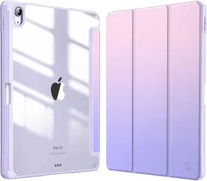 Fintie Hybrid Slim Case for iPad Air 11-inch M3 (2025) / M2 (2024), iPad Air 5th (2022) / 4th Generation (2020) 10.9 Inch - Shockproof Cover with Clear Back Shell & Pencil Holder, Fantasy Ombre