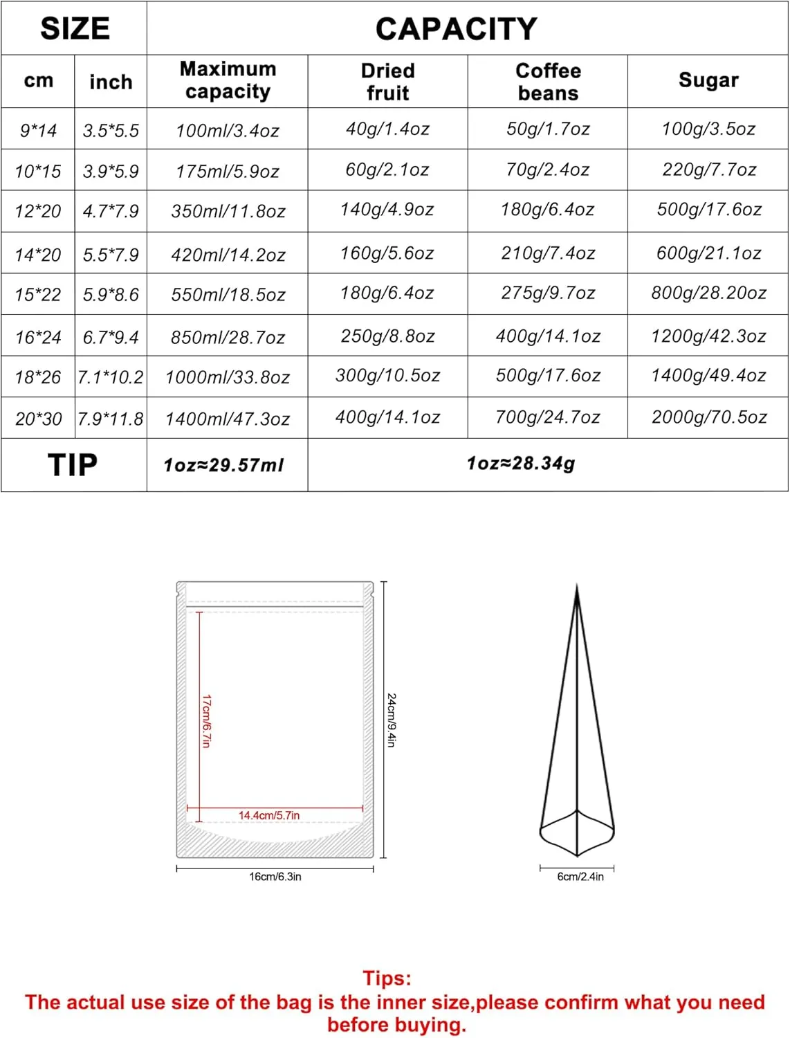 FireKylin 100 PCS Stand Up Pouches,6.3" x 9.4" Kraft Bags With Window Clear Front Pouches Resealable Zip Lock Food Storage Brown