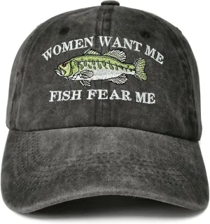 Fish Fear Me Women Want Me Hats