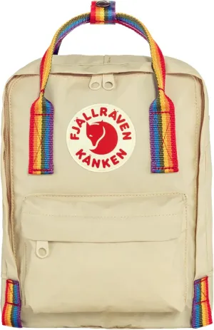 Fjällräven Kånken Rainbow Mini Backpack for Men, and Women - Durable Fabric with Adjustable Shoulder Straps, and Lightweight Backpack Light Oak/Rainbow Pattern One Size One Size