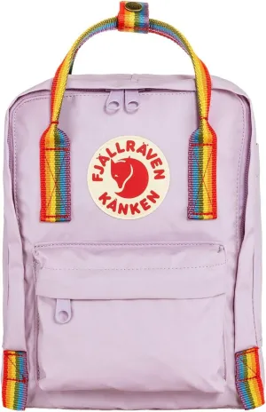Fjällräven Kånken Rainbow Mini Backpack for Men, and Women - Durable Fabric with Adjustable Shoulder Straps, and Lightweight Backpack Pastel Lavender/Rainbow One Size One Size