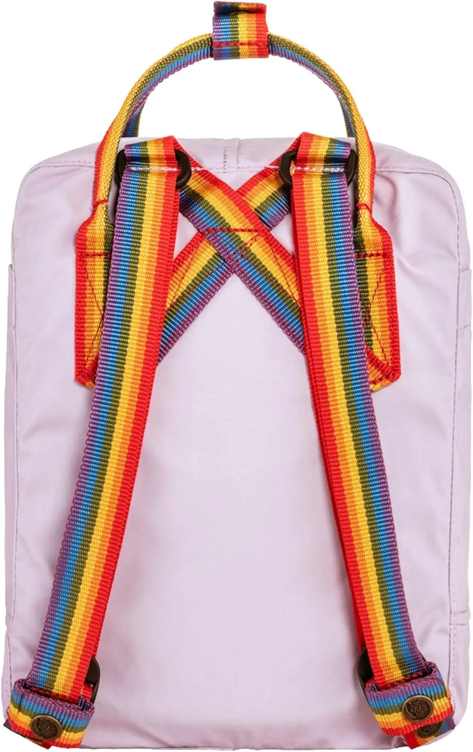 Fjällräven Kånken Rainbow Mini Backpack for Men, and Women - Durable Fabric with Adjustable Shoulder Straps, and Lightweight Backpack Pastel Lavender/Rainbow One Size One Size