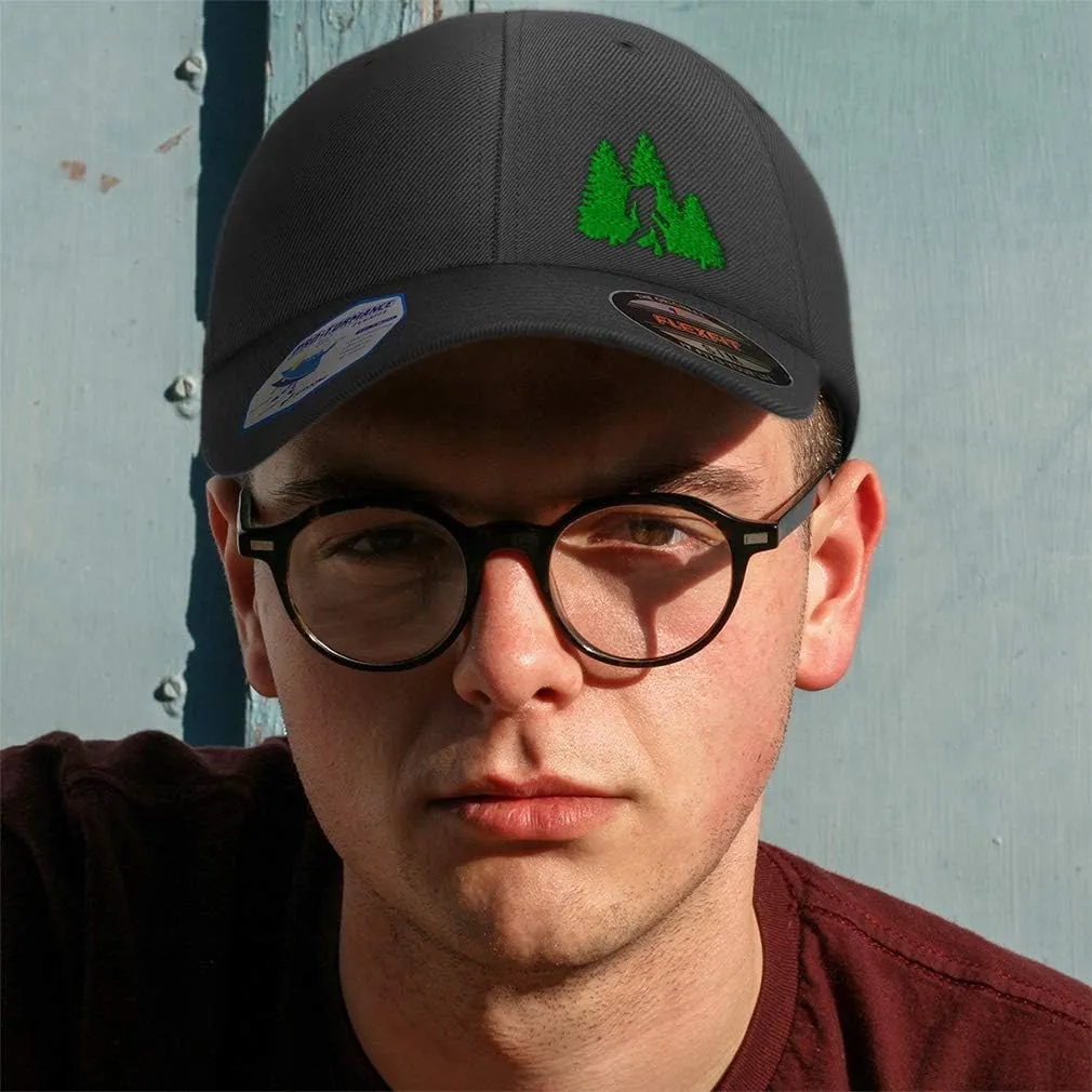 Flexfit Left Side Panel Woods Bigfoot A Embroidery Hats for Men & Women