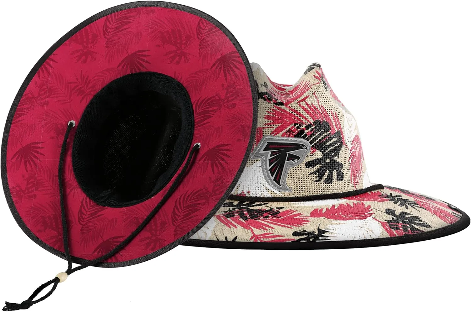FOCO Men's NFL Team Logo Floral Lifeguard Beach Straw Sun Hat