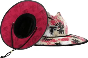 FOCO Men's NFL Team Logo Floral Lifeguard Beach Straw Sun Hat