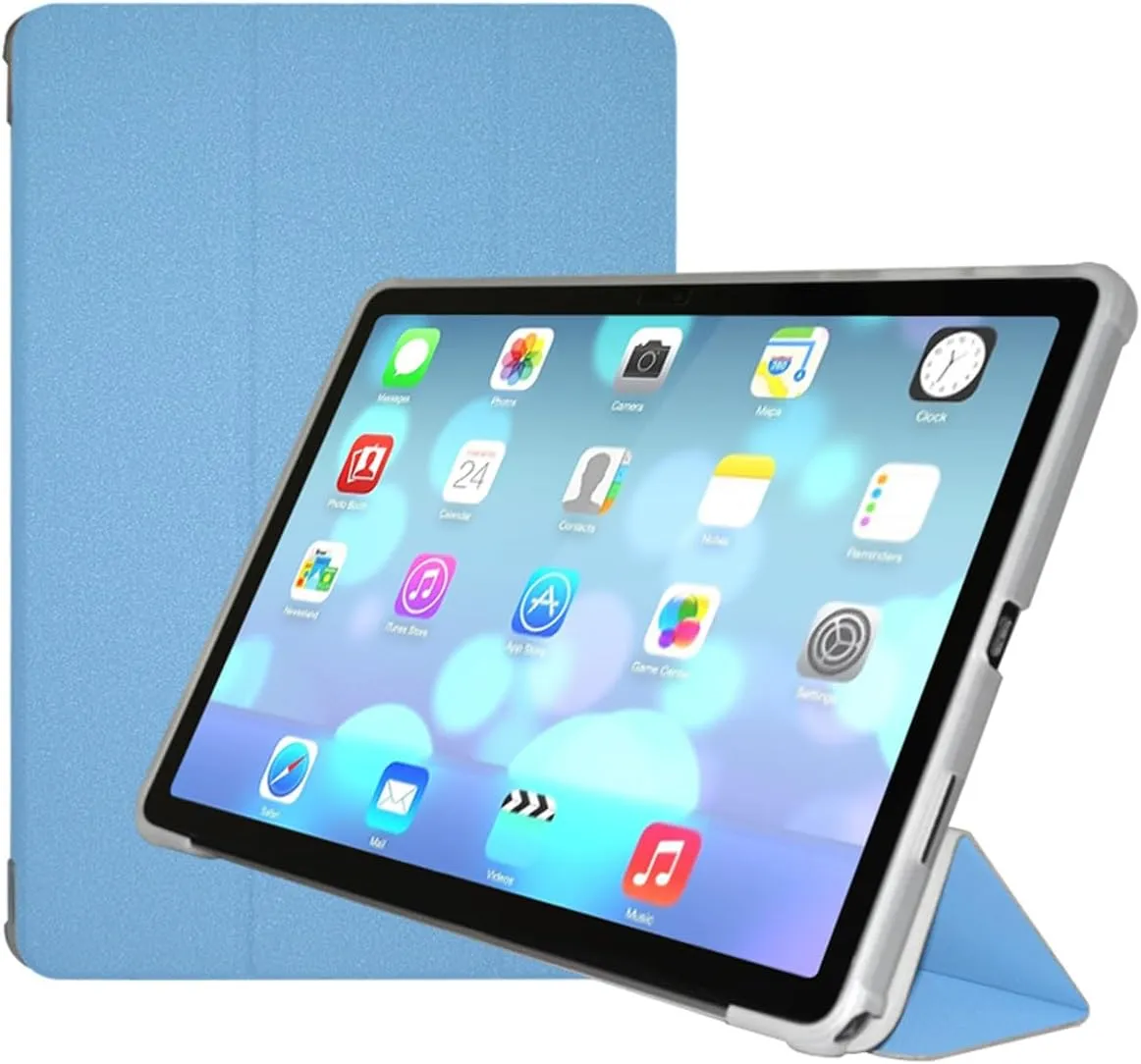 Folio Stand Case for TECLAST P50 / P50S Tablet 11", PU Leather Slim Multi-Viewing Angles Cover with Auto Wake/Sleep Function Hard Back Shell Protective Sleeve (Blue)