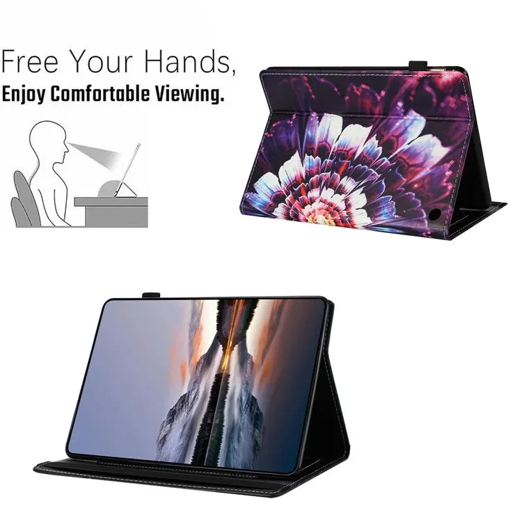 For Amazon Kindle Fire Max 11 2023 Case Pattern Leather Tablet Cover with Auto Sleep / Wake, Card Holder
