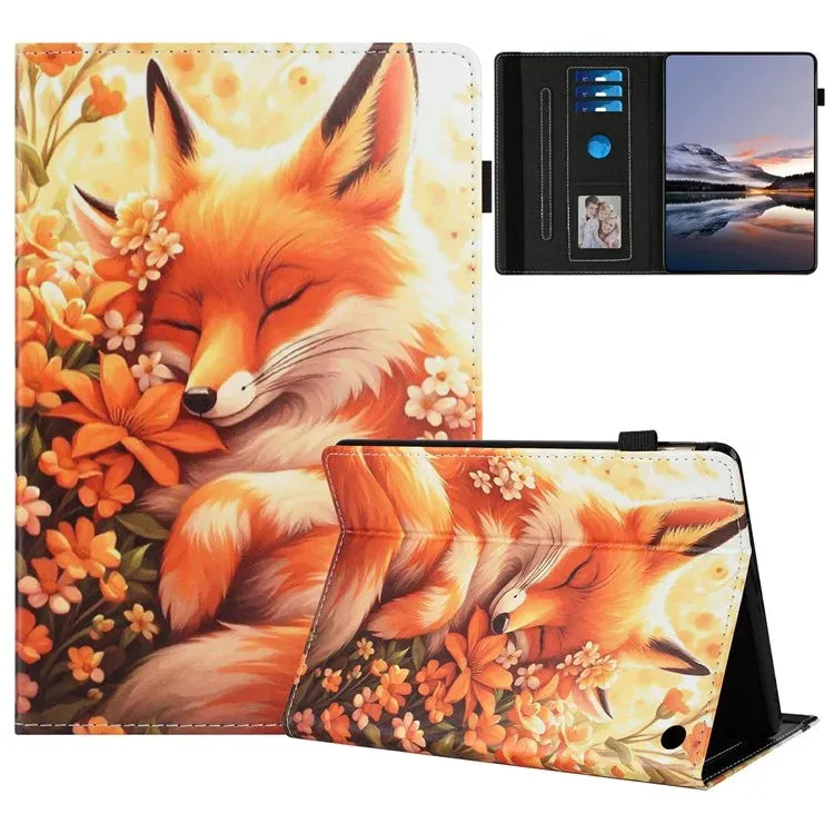 For Amazon Kindle Fire Max 11 2023 Case Pattern Leather Tablet Cover with Auto Sleep / Wake, Card Holder