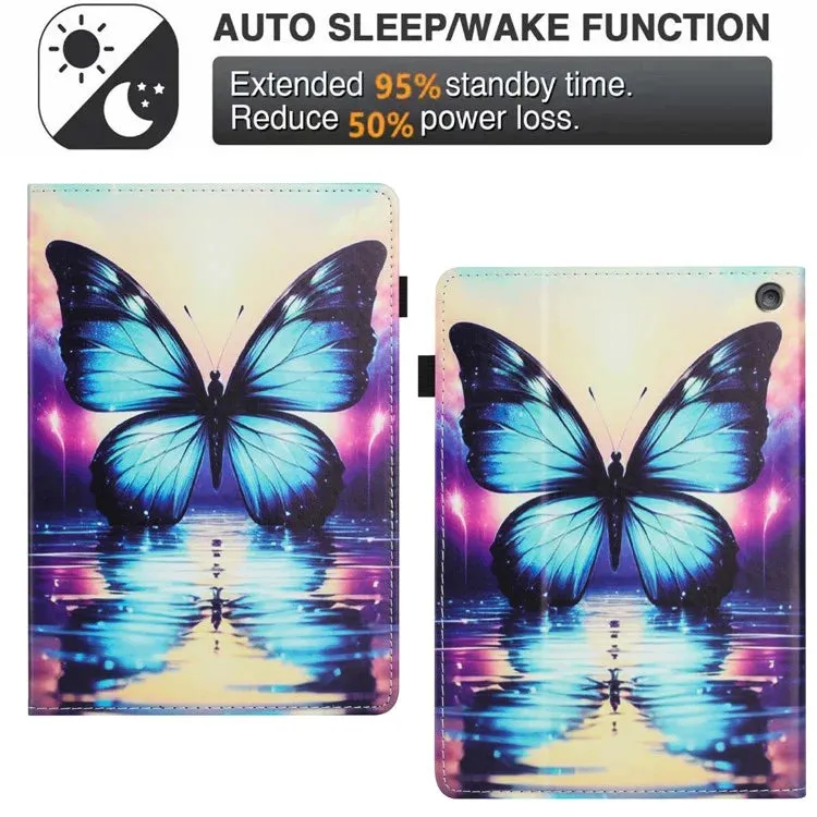 For Amazon Kindle Fire Max 11 2023 Case Pattern Leather Tablet Cover with Auto Sleep / Wake, Card Holder