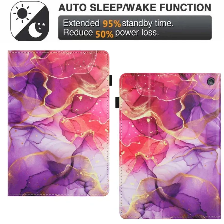 For Amazon Kindle Fire Max 11 2023 Case Pattern Leather Tablet Cover with Auto Sleep / Wake, Card Holder
