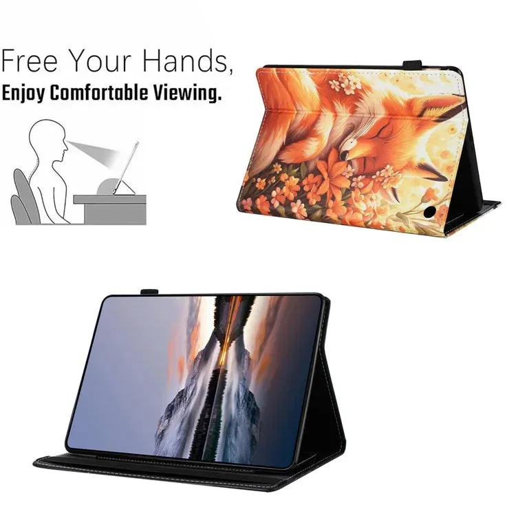 For Amazon Kindle Fire Max 11 2023 Case Pattern Leather Tablet Cover with Auto Sleep / Wake, Card Holder