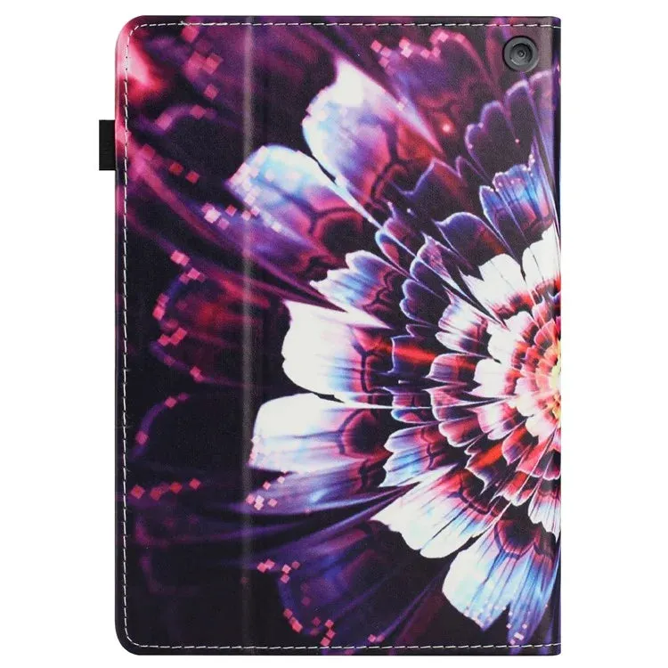 For Amazon Kindle Fire Max 11 2023 Case Pattern Leather Tablet Cover with Auto Sleep / Wake, Card Holder