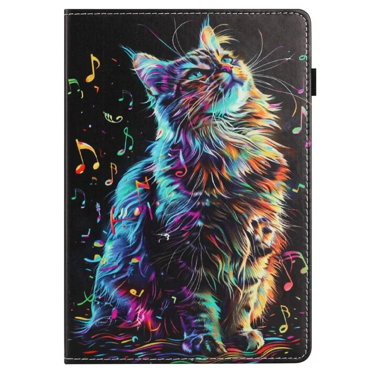 For iPad 10.9 (2022) Case Pattern Leather Tablet Cover with Auto Sleep / Wake, Card Holder