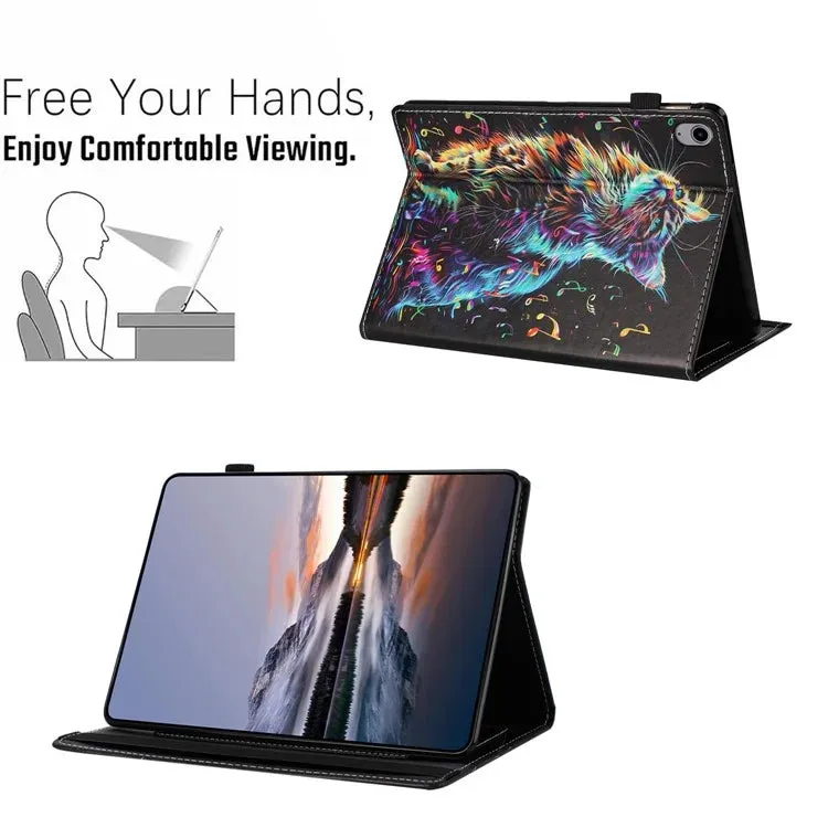 For iPad 10.9 (2022) Case Pattern Leather Tablet Cover with Auto Sleep / Wake, Card Holder