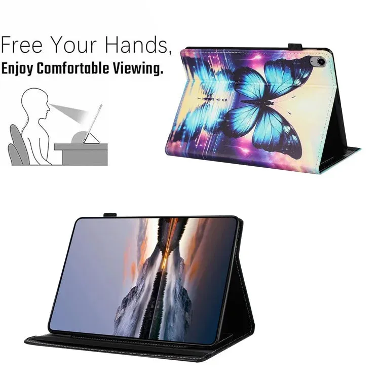 For iPad 10.9 (2022) Case Pattern Leather Tablet Cover with Auto Sleep / Wake, Card Holder