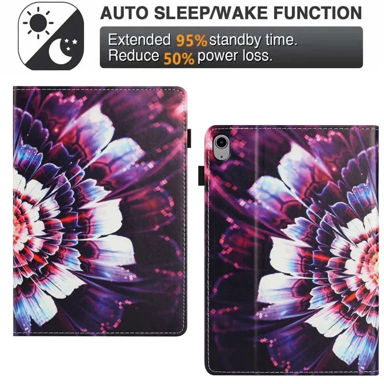 For iPad 10.9 (2022) Case Pattern Leather Tablet Cover with Auto Sleep / Wake, Card Holder