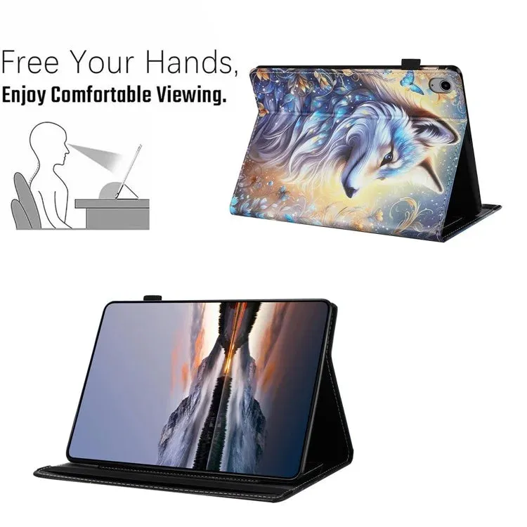 For iPad 10.9 (2022) Case Pattern Leather Tablet Cover with Auto Sleep / Wake, Card Holder