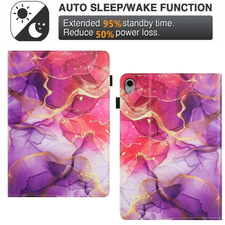 For iPad 10.9 (2022) Case Pattern Leather Tablet Cover with Auto Sleep / Wake, Card Holder