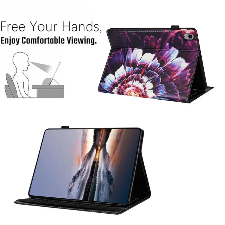 For iPad 10.9 (2022) Case Pattern Leather Tablet Cover with Auto Sleep / Wake, Card Holder