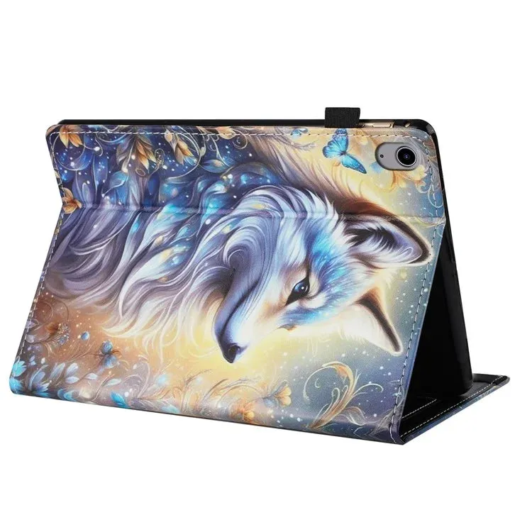 For iPad 10.9 (2022) Case Pattern Leather Tablet Cover with Auto Sleep / Wake, Card Holder