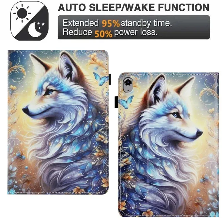 For iPad 10.9 (2022) Case Pattern Leather Tablet Cover with Auto Sleep / Wake, Card Holder