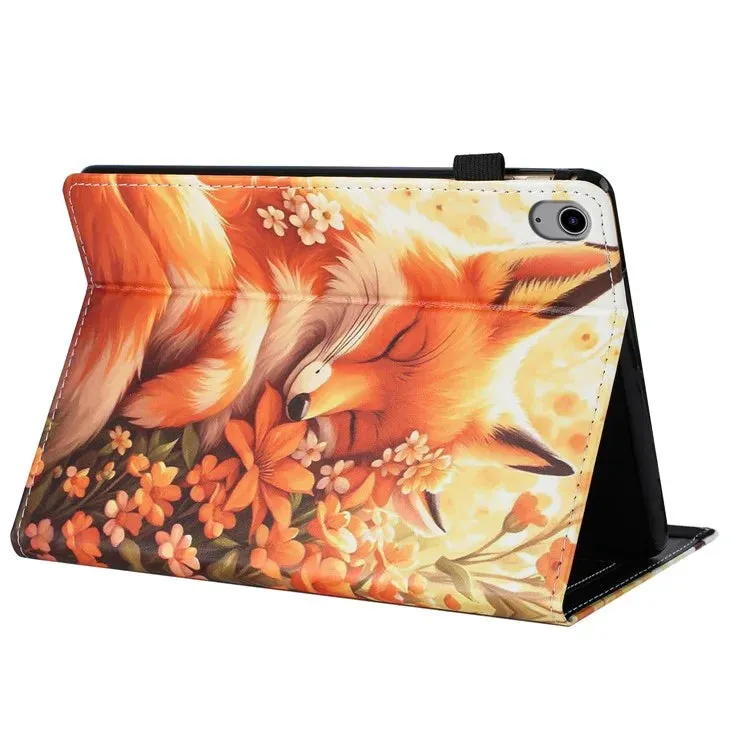 For iPad 10.9 (2022) Case Pattern Leather Tablet Cover with Auto Sleep / Wake, Card Holder