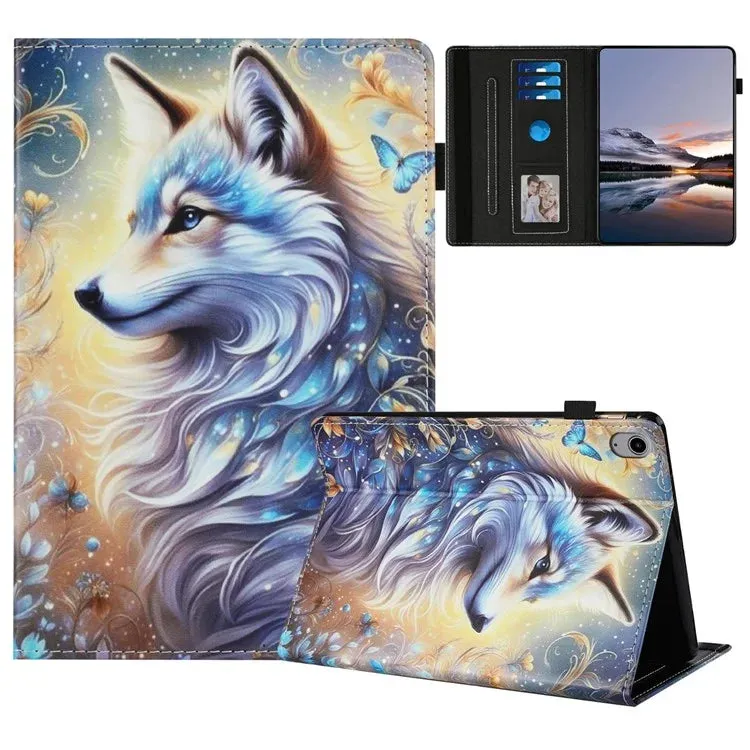 For iPad 10.9 (2022) Case Pattern Leather Tablet Cover with Auto Sleep / Wake, Card Holder