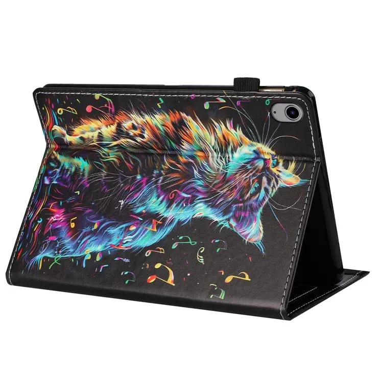 For iPad 10.9 (2022) Case Pattern Leather Tablet Cover with Auto Sleep / Wake, Card Holder