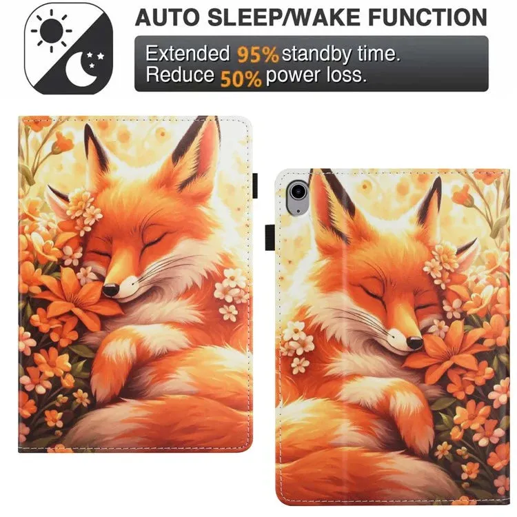 For iPad 10.9 (2022) Case Pattern Leather Tablet Cover with Auto Sleep / Wake, Card Holder