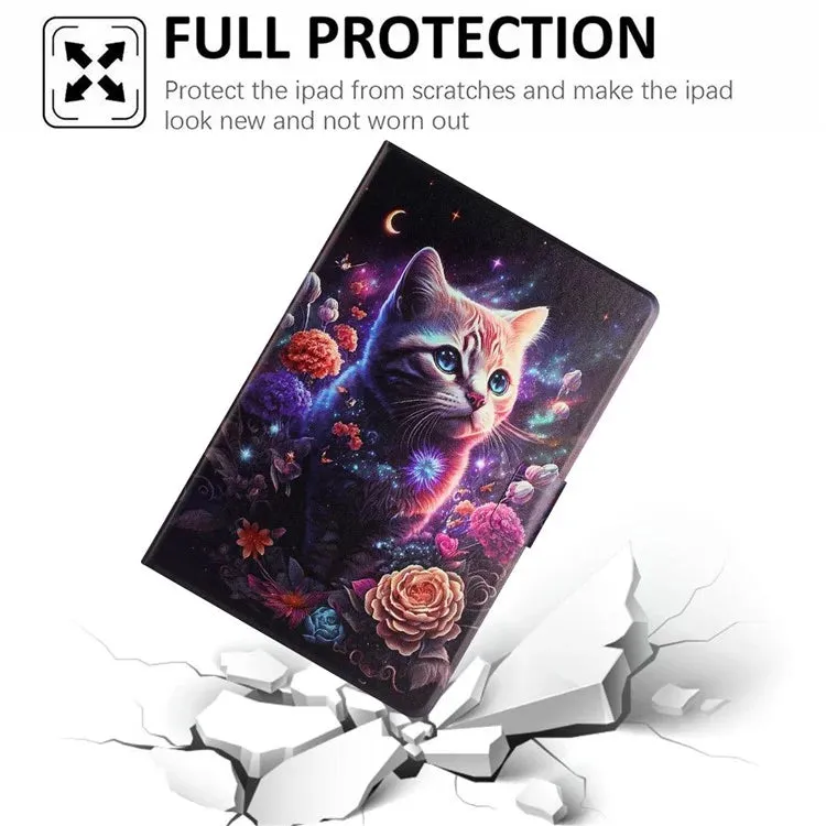 For iPad mini (2019) 7.9 inch  /  4  /  3  /  2  /  Mini Case Pattern Printed Stand Litchi Texture Leather Tablet Cover with Card Slots