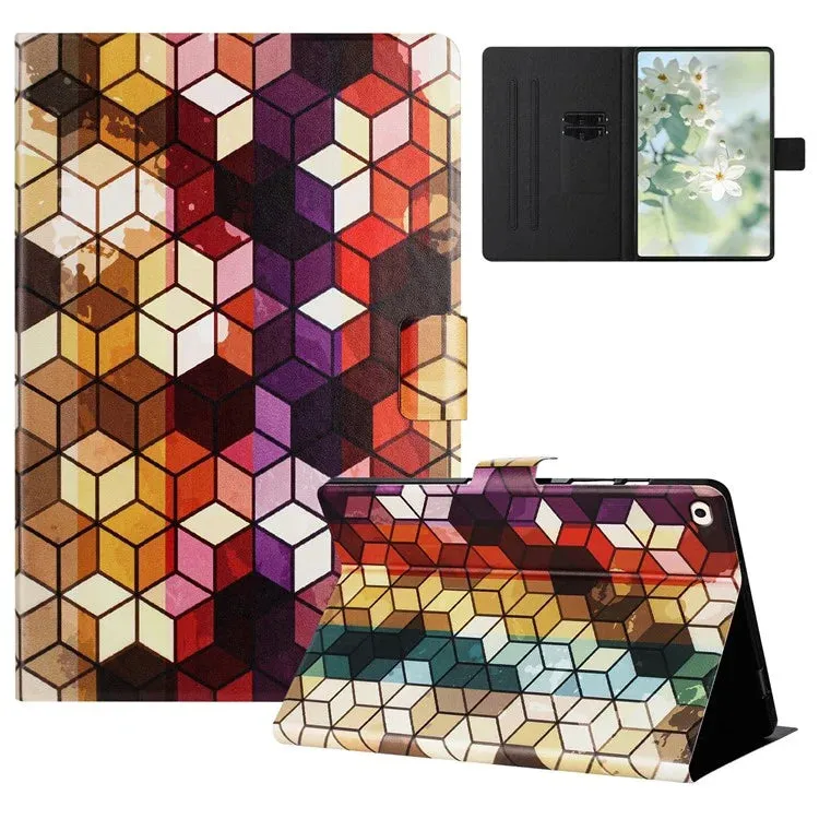 For iPad mini (2019) 7.9 inch  /  4  /  3  /  2  /  Mini Case Pattern Printed Stand Litchi Texture Leather Tablet Cover with Card Slots