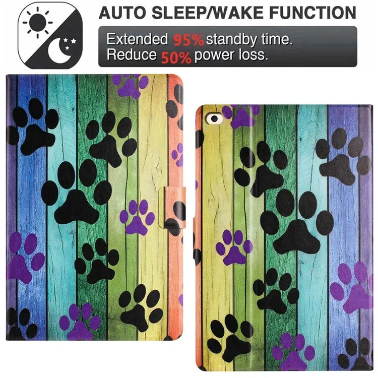 For iPad mini (2019) 7.9 inch  /  4  /  3  /  2  /  Mini Case Pattern Printed Stand Litchi Texture Leather Tablet Cover with Card Slots