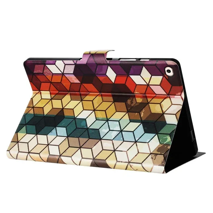 For iPad mini (2019) 7.9 inch  /  4  /  3  /  2  /  Mini Case Pattern Printed Stand Litchi Texture Leather Tablet Cover with Card Slots