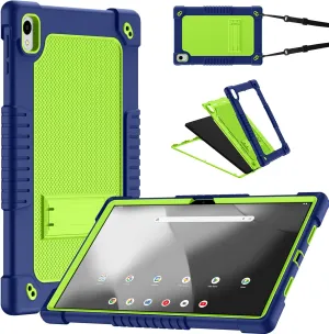 for Onn. 12.1 inch Tablet Pro 2024 Case,Case for Onn. 12.1" Tablet Pro 2024 Model:100146663,Kids Shockproof with Stand Strap Cover (Navy/Green)