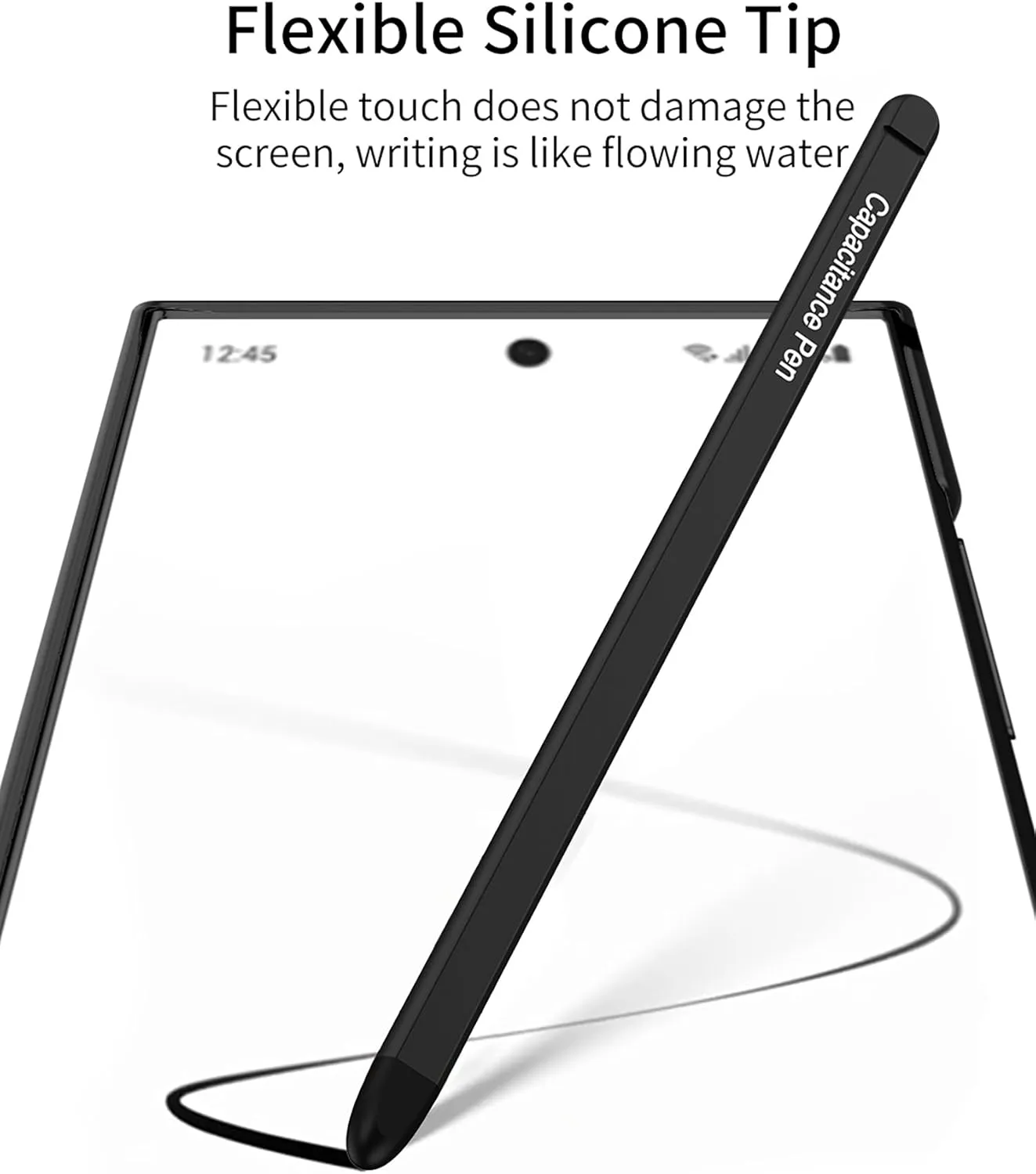 for Samsung Galaxy S25 Ultra Case with Pen and Adjustable Kickstand,Anti-Shock,Support Wireless Charging Slim Texture Case.(Sliver)