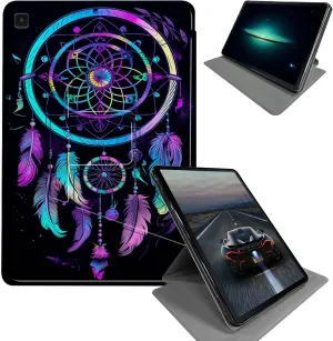 for Samsung Galaxy Tab S6 Lite 10.4 inch 2024/2022 (SM-P613/P619)/2020 (SM-P610/P615) Case,BEOTIWAD 360 Degree Rotating Folding Stand Protective Cover with Auto Sleep/Wake,Rainbow Dream Catcher