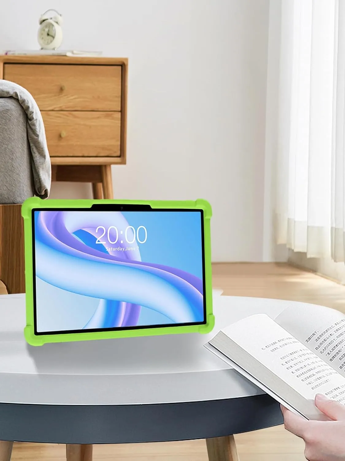 for TECLAST M50 Plus Tablet 10.1 Inch Android 14 Tablets Case,BOVUGAC Soft Silicone Adjustable Stand Shockproof Kids Friendly for TECLAST M50 Plus 10"(Green)