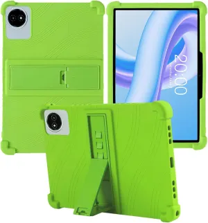 for TECLAST M50 Plus Tablet 10.1 Inch Android 14 Tablets Case,BOVUGAC Soft Silicone Adjustable Stand Shockproof Kids Friendly for TECLAST M50 Plus 10"(Green)