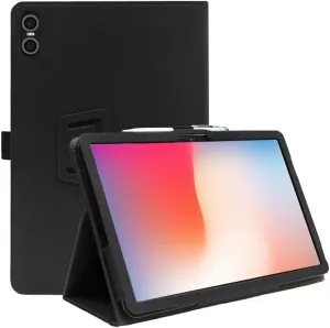 for TECLAST P30 / for TECLAST P30T 10.1 inch 2023 Case Ultra Slim Lightweight Hard Back Case with Kickstand Hand Strap Cover with Magnetic Closure Support Auto Sleep/Wake (Black)