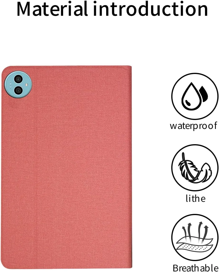 for Teclast P50 11" Tablet Case Ultra Slim PU Leather Folding Protective Cover Case with Soft TPU Back Shell Full Protection Scratch Resistant for Teclast P50 2024(Pink)