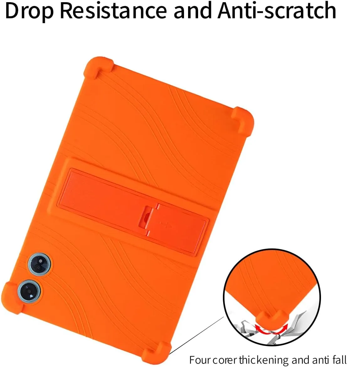 for Teclast P50 AI Tablet 11 Inch Android Tablets Case,BOVUGAC Soft Silicone Adjustable Stand Shockproof Kids Friendly for Teclast P50 AI Tablets(Orange)