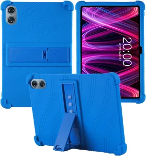for Teclast T60 Plus Tablet 12 inch Android 14 Tablet Case,BOVUGAC Soft Silicone Adjustable Stand Shockproof Kids Friendly for Teclast T60 Plus 12"(Blue)