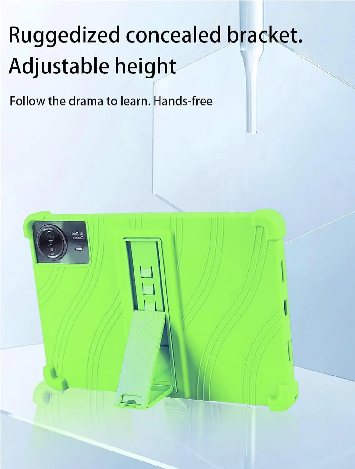 for TECLAST T65max 13 Inches Android 14 Tablet 2024 New Tablet Model Case,Soft Silicone Adjustable Stand Cover Lightweight Kids Friendly,Green.