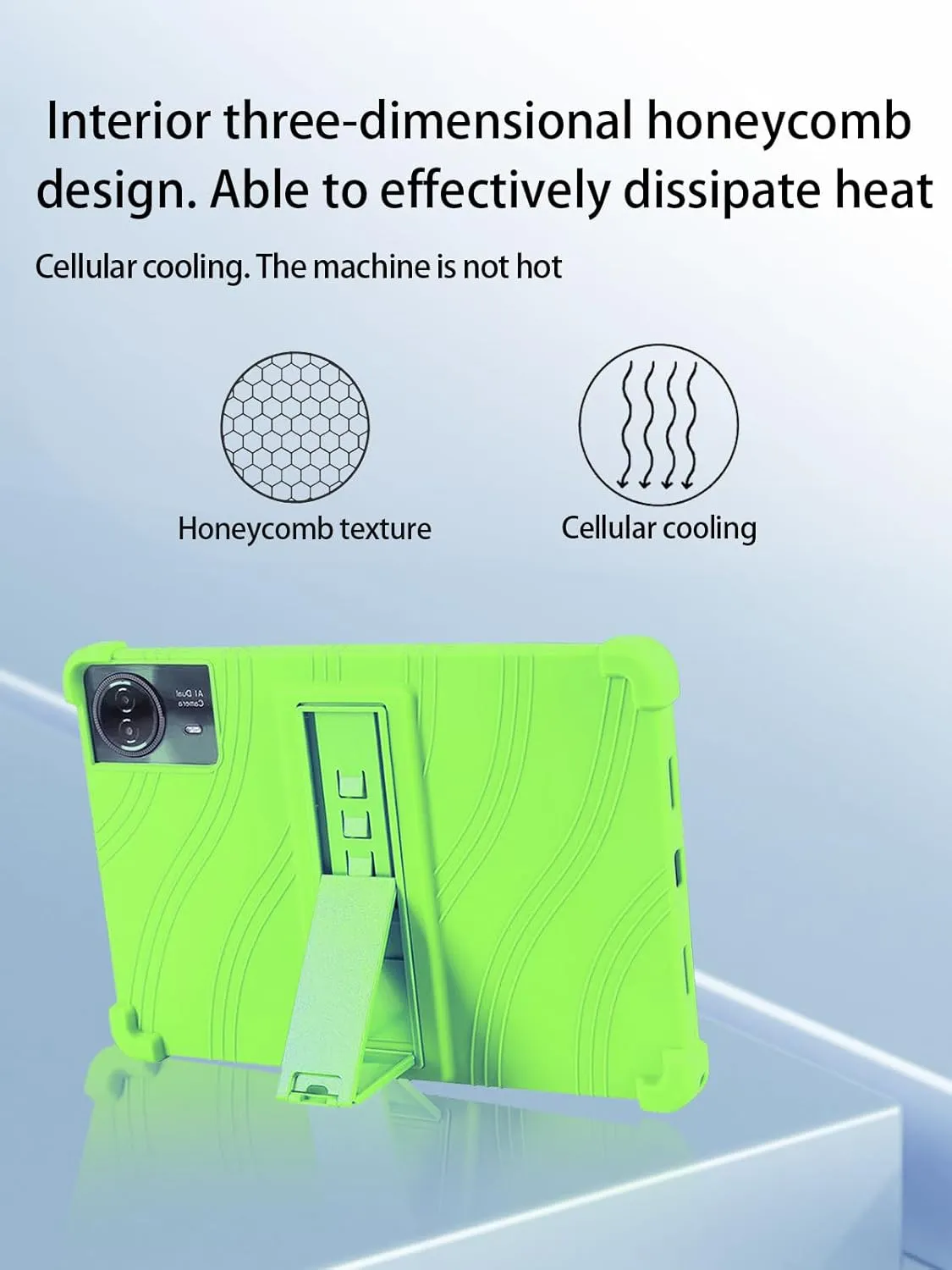 for TECLAST T65max 13 Inches Android 14 Tablet 2024 New Tablet Model Case,Soft Silicone Adjustable Stand Cover Lightweight Kids Friendly,Green.
