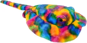 Forest & Twelfth 44" Rainbow Splatter Stingray Stuffed Animal Toy - Large Stuffed Animals Rainbow Friends Great as Decor for Home, Kid's Bedroom, Living Room, Cuddle Buddy, Lounging Pillow