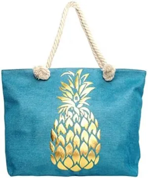 Forest & Twelfth Beach Bag XL Tote With Zipper, Perfect for Pool, Weekend Trip, Travel, Gym, Shopping, Grocery